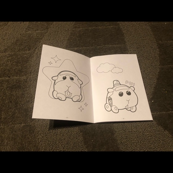 Pui Pui Molcar Coloring Book Japan Exclusive Nurie Kawaii Guinea Pig Cars - Picture 8 of 12
